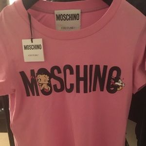 AUTHENTIC MOSCHINO COUTURE PINK T-SHIRT